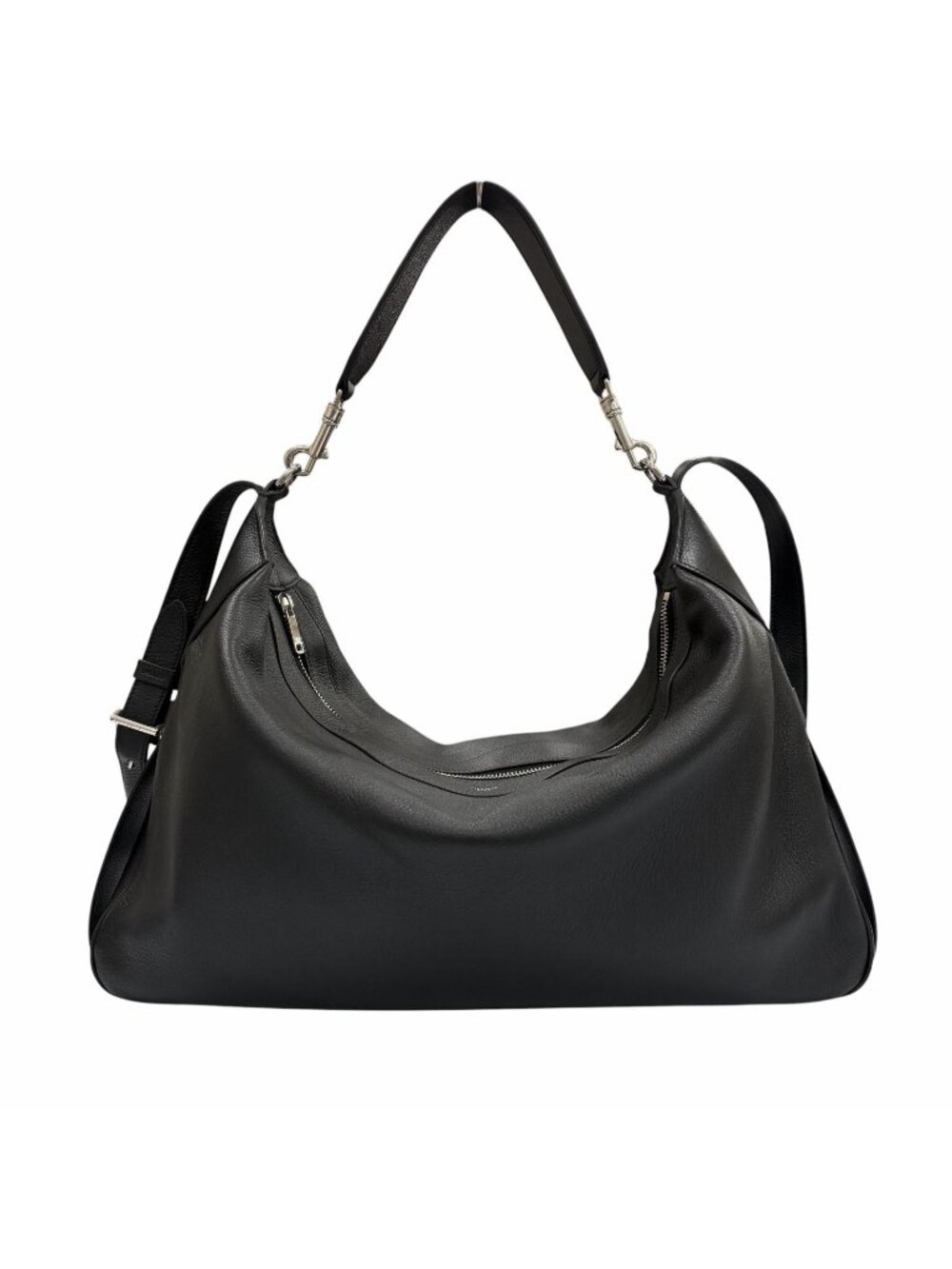 Celine Supplement Grain Calfskin Large Strap Romy 2-Way Shoulder Bag Black